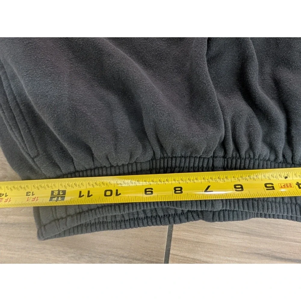 Garage Women's Black Cargo Sweatpants Size S/P Wide Leg Fleece Streetwear